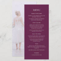 Moody Plum Modern Photo Minimalist Wedding