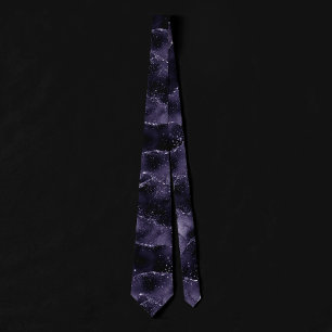 Moody Purple Agate   Luxe Royal Violet Jewel Tone Tie