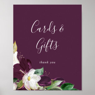 Moody Purple Blooms   Plum Cards and Gifts Sign