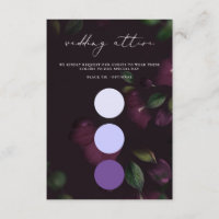 Moody Purple Calligraphy Wedding Attire Colour