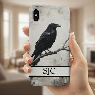 Moody Raven Dark Academia Monogram iPhone 16 Case