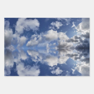 Moody reflections of clouds in Cornish sky Wrapping Paper Sheet