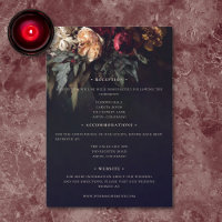 Moody Romantic Dark Floral Gothic Wedding Details