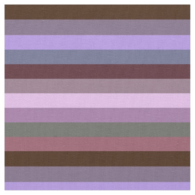 Moody Romantic Mauve & Brown Stripe Pattern Fabric (Close Up)