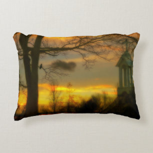 Moody Sky ANd Crow Decorative Cushion