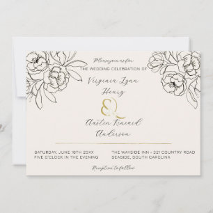 Moody Smoked Gold Ampersand 2 Invitation