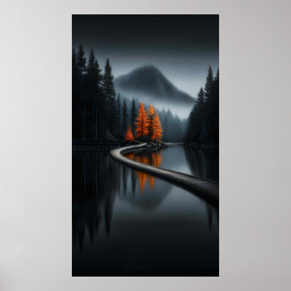 Moody Solitude: Path to the Glowing Grove Poster