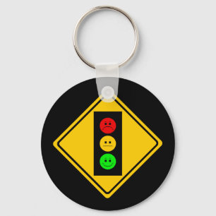 Moody Stoplight Ahead Key Ring