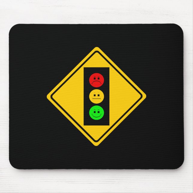 Moody Stoplight Ahead Mouse Pad (Front)