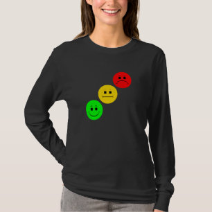 Moody Stoplight Diagonal Stop Light Faces Traffic  T-Shirt