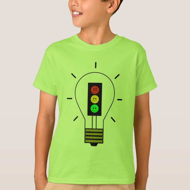 Moody Stoplight Lightbulb T-Shirt (Front)