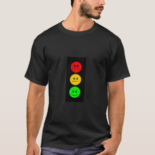 Moody Stoplight Traffic Signal Faces Funny Stop Li T-Shirt