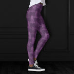 Moody Tree Pattern | Deep Plum Purple Christmas Leggings<br><div class="desc">Tis the season for joyful wearable art! Modern, dark, and moody patterned holiday fashion attire. This fun festive design features a whimsical sparkly Christmas trees with a frisky paint splatter enhanced with faux metallic glitter along with a matching low profile solid background. For other colours or matching products, please contact...</div>