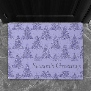Moody Tree Pattern   Deep Plum Purple Custom Doormat