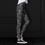 Moody Tree Pattern | Onyx Silvery Black Christmas Leggings<br><div class="desc">Tis the season for joyful wearable art! Modern, dark, and moody patterned holiday fashion attire. This fun festive design features a whimsical sparkly Christmas trees with a frisky paint splatter enhanced with faux metallic glitter along with a matching low profile solid background. For other colours or matching products, please contact...</div>