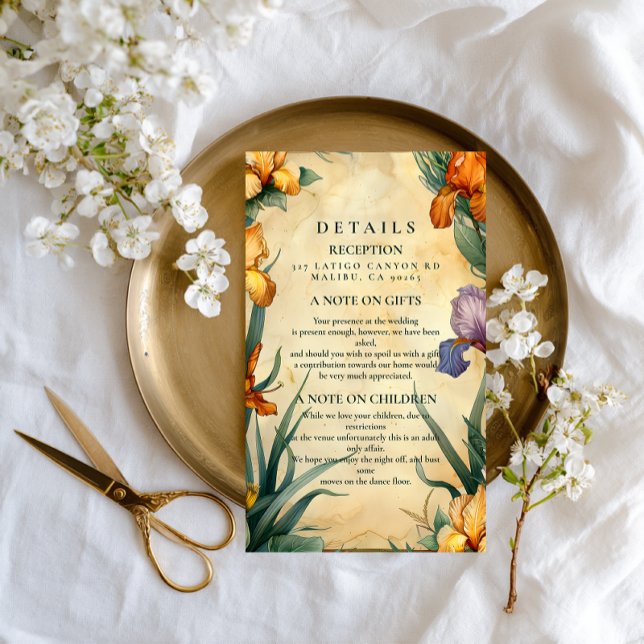 Moody Tropical Floral Wedding Enclosure Card (Creator Uploaded)