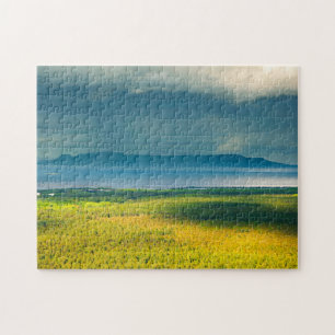 Moody View of Lake Superior Sleeping Giant Jigsaw Puzzle