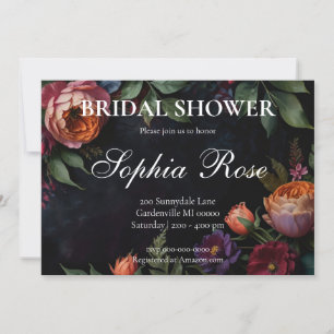 Moody vintage Elegant floral Invitation