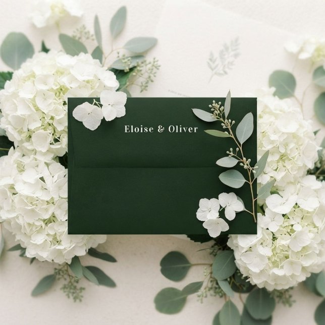 Moody Vintage Landscape Black Wedding Envelope (Creator Uploaded)