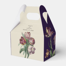 Moody Watercolor Purple Tulips Wedding Favour