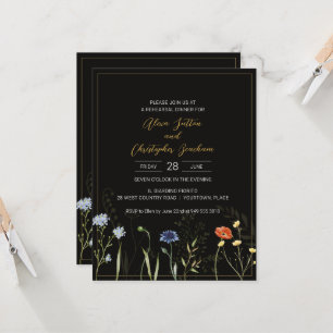 Moody Wildflower Boho Botanical Rehearsal Dinner