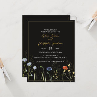 Moody Wildflower Boho Botanical Rehearsal Dinner