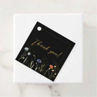 Moody Wildflower Boho Botanical Wedding Favour Tags