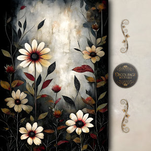 Moody Wildflower Garden Decoupage Tissue Paper