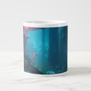 Moody Woodland Fungi Illustration Coffee Cup