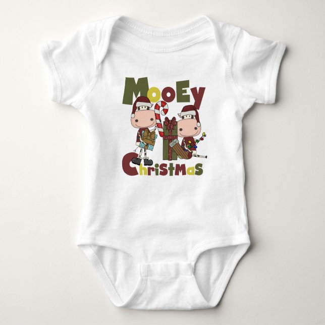 Mooey Christmas Baby Bodysuit (Front)