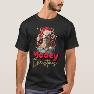 Mooey Christmas Cow Lover Cow Farm Family Group Ch T-Shirt
