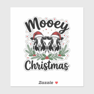 Mooey Christmas Cow Vintage Engraving Shirt Design