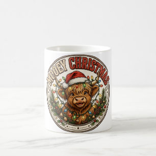 Mooey Christmas – Funny Highland Cow Coffee Mug
