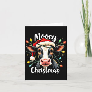 Mooey Christmas Funny Xmas Cow Cattle Lovers  Card
