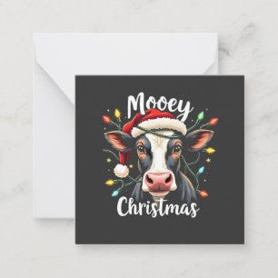 Mooey Christmas Funny Xmas Cow Cattle Lovers Card