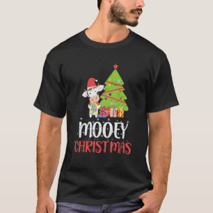 Mooey Christmas Santa Claus Cow Heifer Farm Farmer T-Shirt