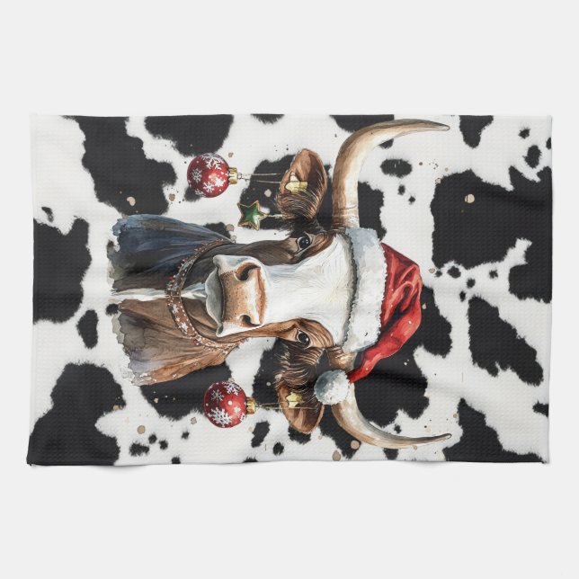 Mooey Christmas  Tea Towel (Horizontal)