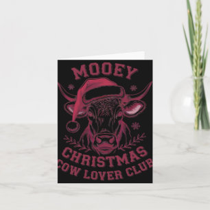 Mooey Christmas Western Cow Lover Club Xmas Season Card
