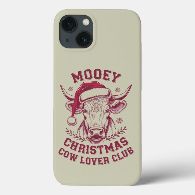 Mooey Christmas Western Cow Lover Club Xmas Season Case-Mate iPhone Case (Back)