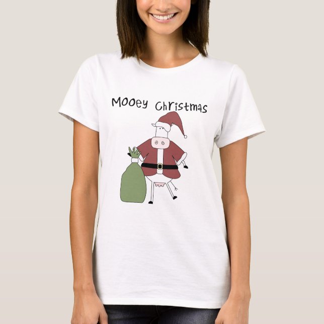 Mooey Cow  Christmas Tshirts and Gifts (Front)