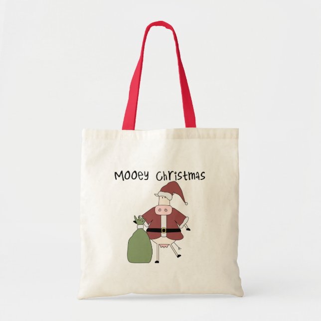 Mooey Cow  Christmas Tshirts and Gifts Tote Bag (Front)