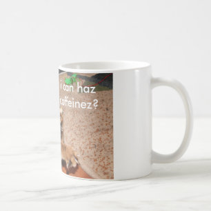 Mooki lolcat Mug, i can haz caffeinez? Coffee Mug