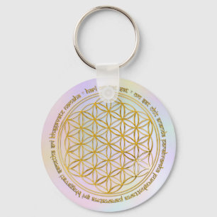Moola Mantra / Blume Des Lebens   pastell Key Ring