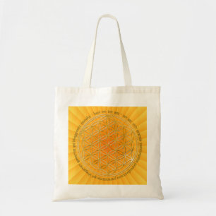 Moola Mantra / Blume Des Lebens / yellow radial BG Tote Bag
