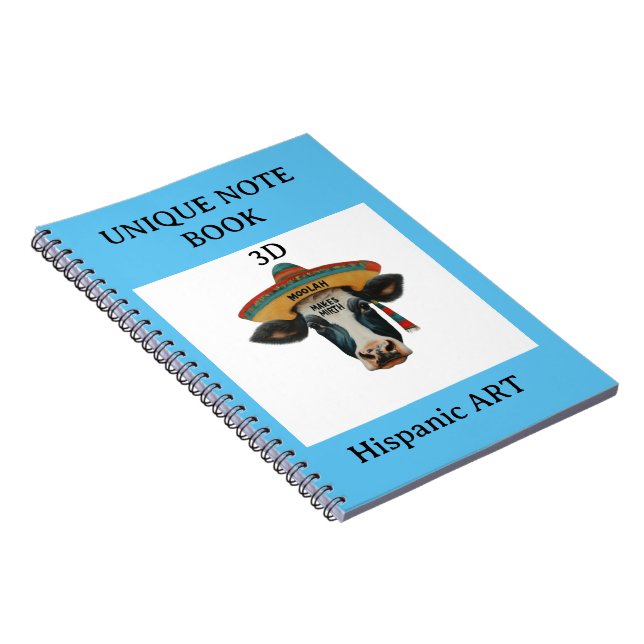 Moolah Makes Mirth Hispanic art Notebook (Right Side)