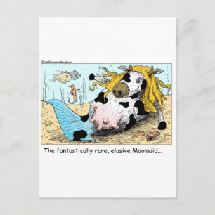 Moomaid Funny Cow Cartoon Gifts Tees Collectibles Postcard
