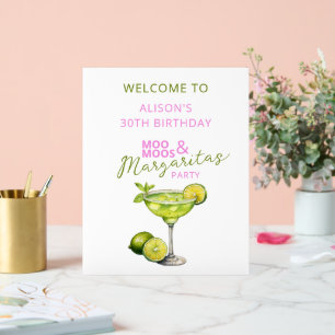 MooMoos & Margaritas Birthday Welcome Sign