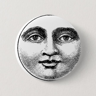 Moon 6 Cm Round Badge