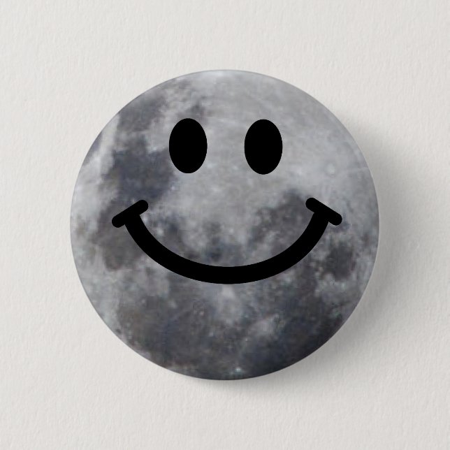 Moon 6 Cm Round Badge (Front)