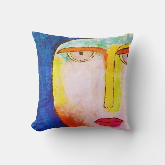 Moon Abstract Painting Cushion (Front)
